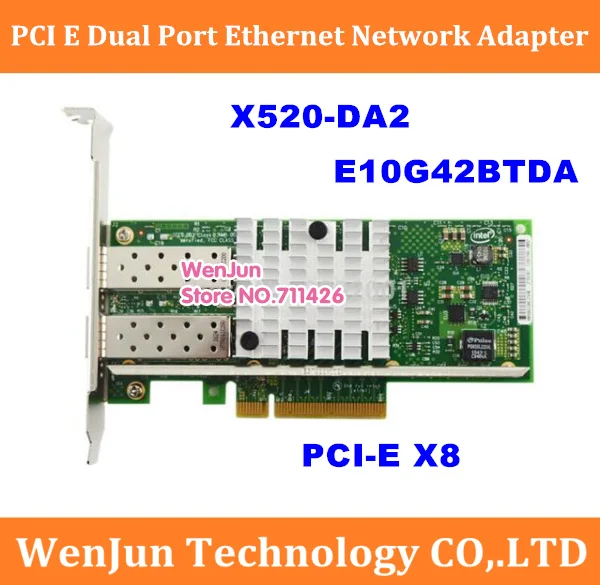 Сетевой адаптер с двумя портами 10GBase PCI Express X8 82599ES Ethernet sup порт x16 E10G42BTDA SFP в