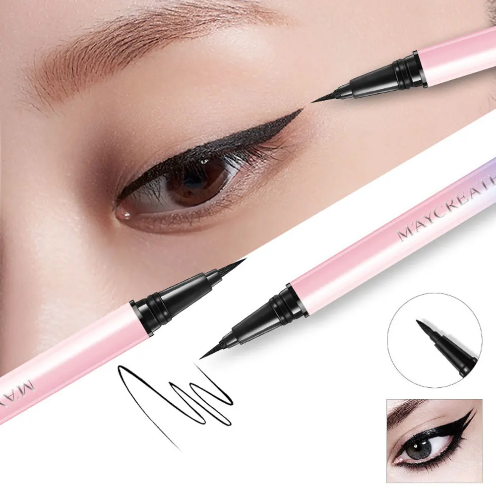 

1Pcs Black Long Lasting Eye Liner Pencil Waterproof Eyeliner Smudge-Proof Cosmetic Beauty Makeup Liquid Glitter