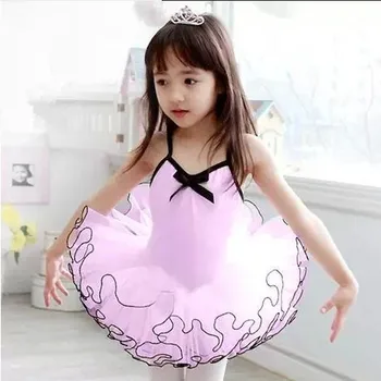 

Children dance costume girl strap ballet dress baby dancing dress kids leotard tutu dress Girl Summer Backless skirts