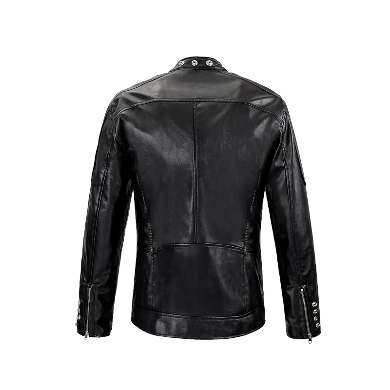 VIISHOW ПУ для мужчин кожаные куртки бренд мужчин's Chaqueta Cuero Hombre 2018 однотонные