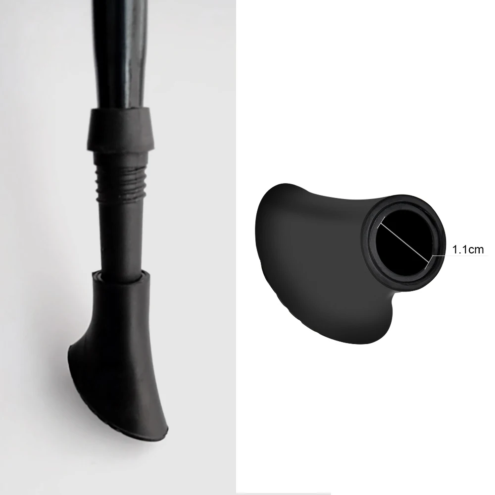 12 pieces/6 pair Nordic Walking Pole Trekking Pole Tip Protectors Rubber Pads Buffer Replacement Tips End for Hiking Stick 4