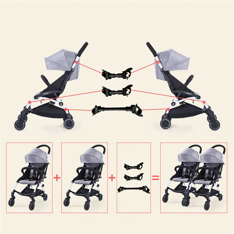 

3 PCS Baby Stroller Accessories Coupler Bush Insert Into The Strollers For Baby Stroller Connector Adapter