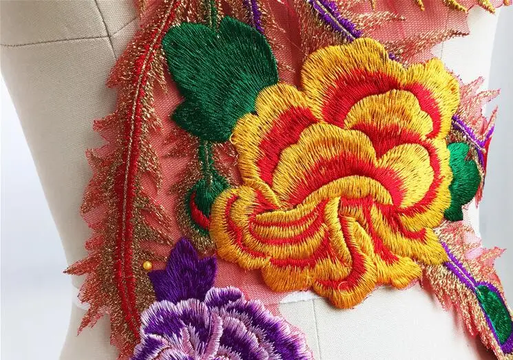 Изысканный феникс вышивка ткань паста Cheongsam украшения китайский ветер и одежда