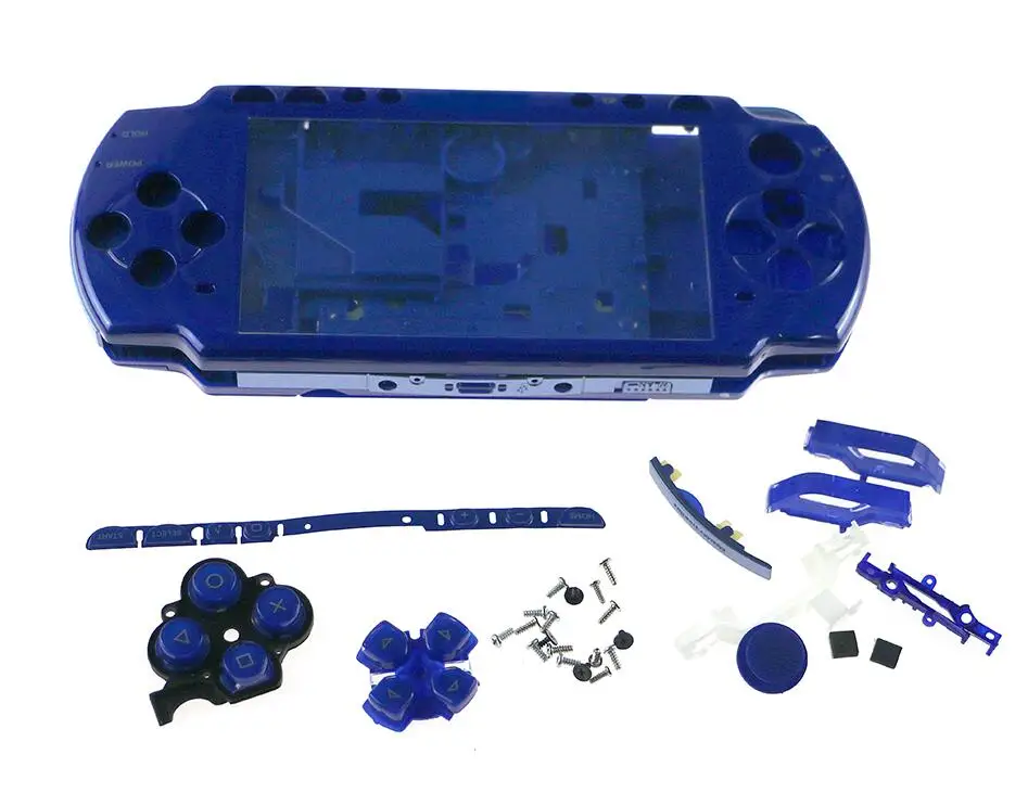 Замена для psp 2000 psp 2000 игровая консоль полный корпус Оболочка Чехол с кнопками набор - Цвет: blue