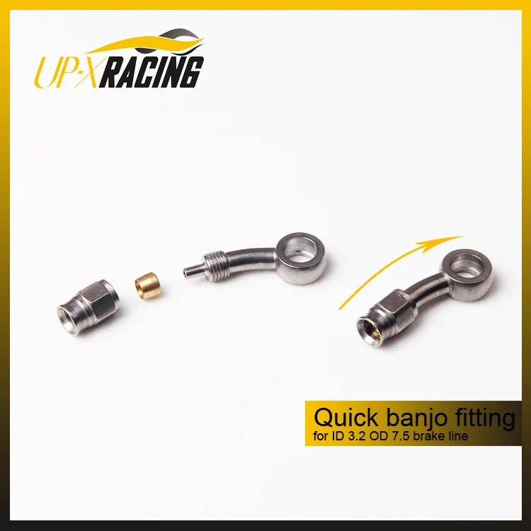 HYDRAULIC BRAKE HOSE banjo fitting brake line fitting for ID 3.2MM OD 7.5mm hose brake line fitting