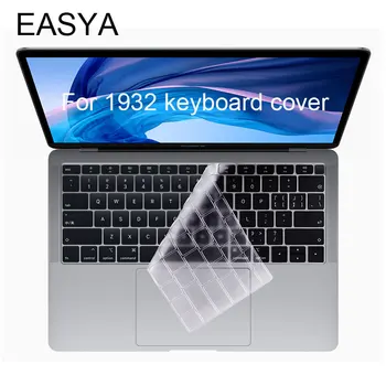 

EASYA Silicone Keyboard Cover for Apple Macbook Air 13 A1932 2018 with Retina Display Touch ID English Skin Protector