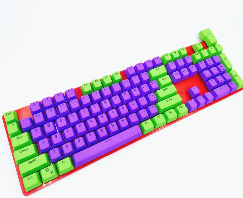 104 клавиш EVA фиолетовый PBT с подсветкой колпачки для ключей ANSI макет OEM профиль для Cherry MX игровая механическая клавиатура