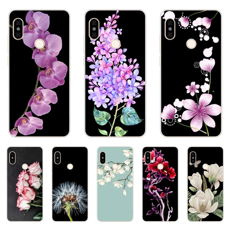 xiaomi redmi note 5 pro Case Silicon Popular flowers Painting Soft TPU Back Cover for Protect Phone cases shell |