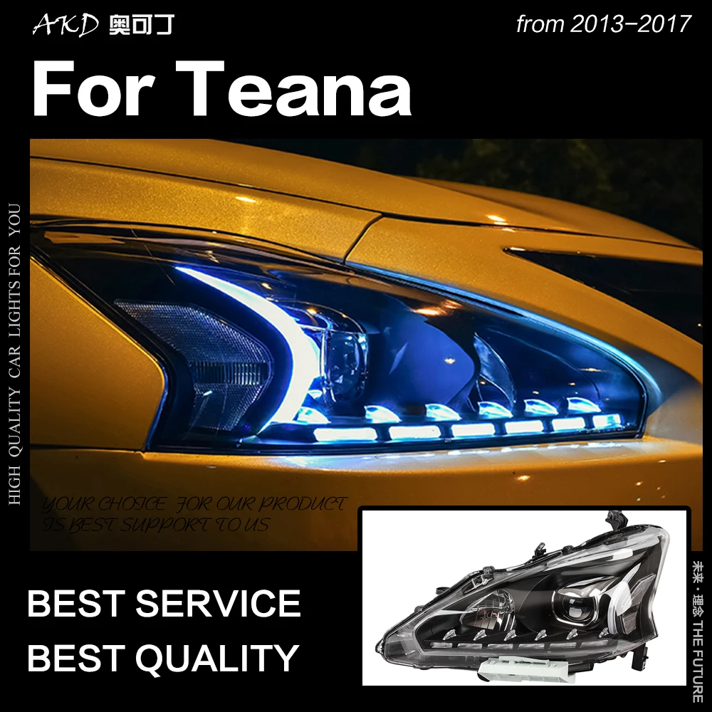 

AKD Car Styling headlights for Nissan Teana Altima LED Headlight 2013-2017 DRL Hid Option Head Lamp Angel Eye Beam Accessories