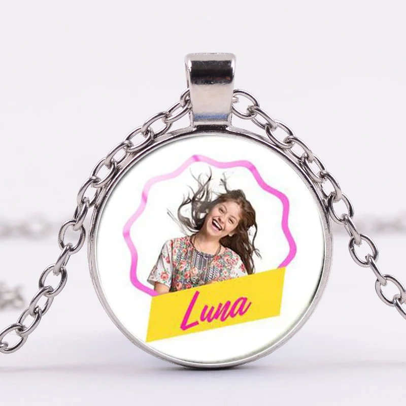 SONGDA Pop tv Soy Luna стеклянный кулон ожерелье 7 стиль Elenco de Soy Luna стеклянные фотографии цепь из кабошона ожерелье девушки дети ювелирные изделия