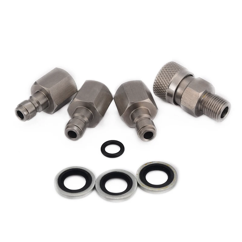 

Stainless PCP Air Tool Rifle Filling Quick Release Coupler 1/8 BSPP 3 Plug Connector Fitting Coupler Quick Release For Air Tools