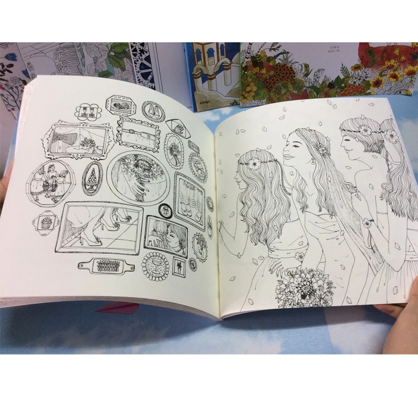 96 Pages Hers Girlhood Same album Coloring Books For adults Children Secret Garden Kill Time Painting Books 96 Pages Hers Girlhood Same album Coloring Books For adults Children Secret Garden Kill Time Painting Books
