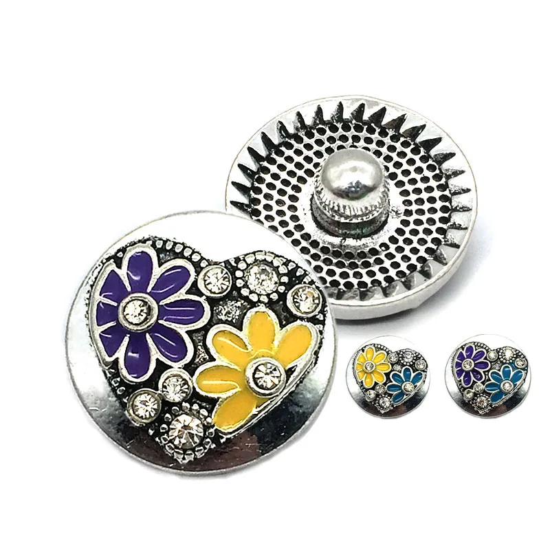 

high quality metal Rhinestone Snap Buttons w212 Diy Jewelry fit 18mm Snap button Necklaces/Bracelets for women