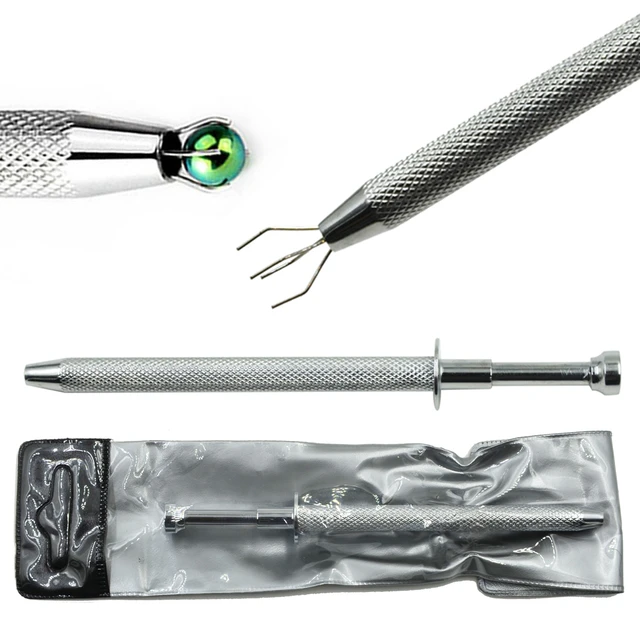 Piercing Ball Grabber Tool Pick Up Tool with 4 Prongs Holder Diamond Claw  Tweezers for Small Parts Pickup IC Chips Gems