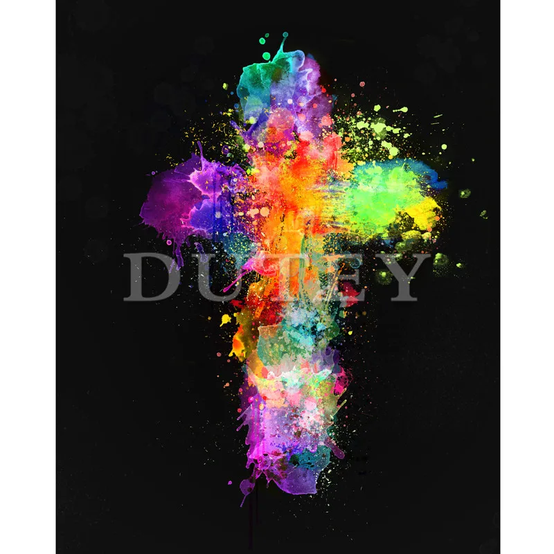 5D DIY Diamond Embroidery Painting Full Square/Round Drill Colored cross 3D Rhinestone Home Decor HYY | Дом и сад