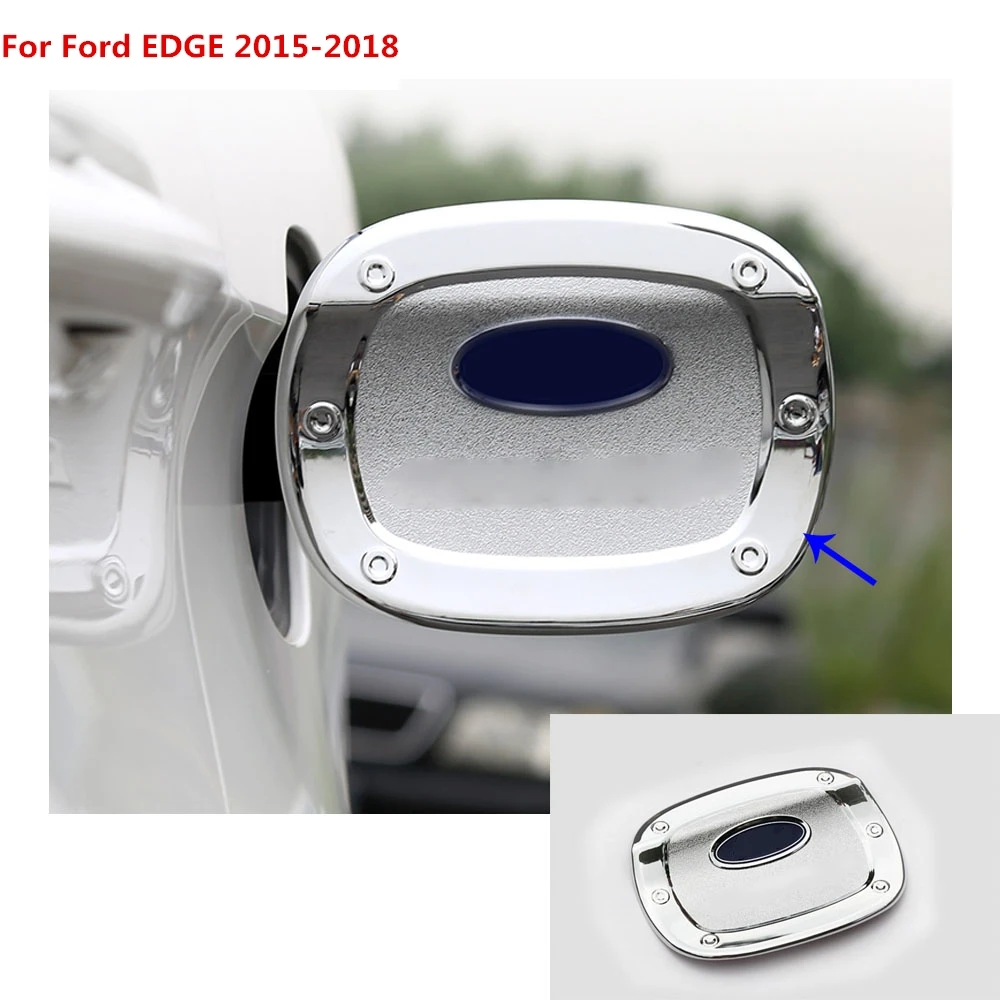 

For Ford EDGE 2015 2016 2017 2018 car style body Gas/Fuel/Oil Tank Cover Cap stick styling ABS chrome auto car parts hoods 1pcs