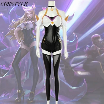 

LOL KDA Cosplay Costume League of Legends KDA Ahri Cosplay Costume Game Ahri Leather Bodysuit Women Full Suit