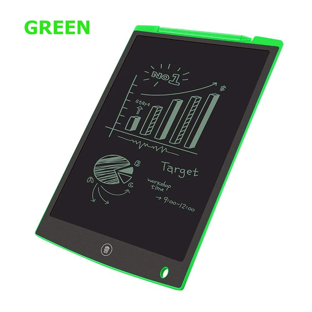 12 ''портативный Смарт ЖК-планшет электронный блокнот чертежная графика доска с стилусом с батареей подарок для детей - Цвет: Green