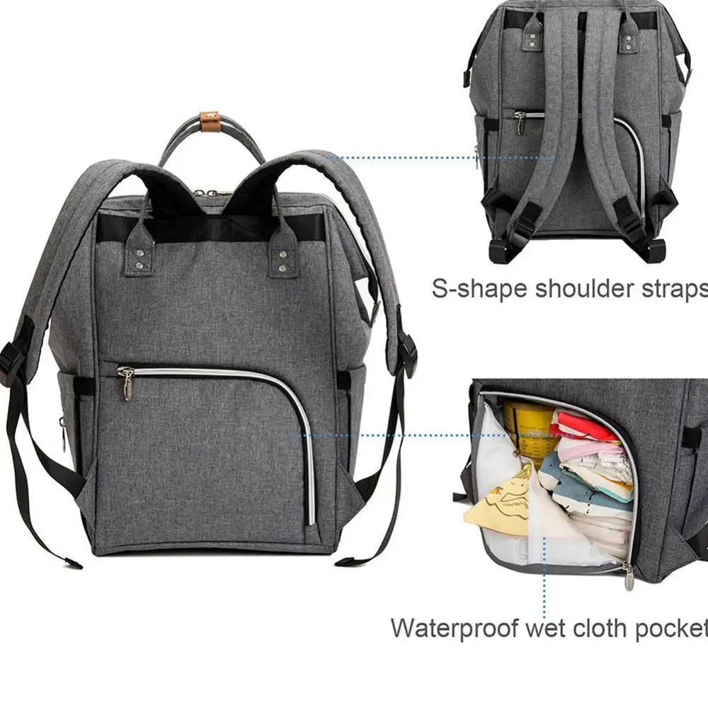 Мумия Водонепроницаемая дорожная сумка рюкзак большой емкости многофункциональная модная сумка для подгузников рюкзак с лямками для коляски