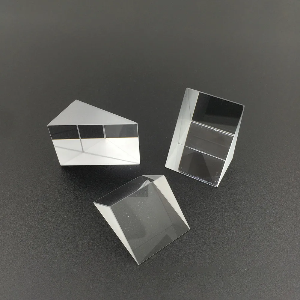 Lente de Vidro Óptico Triangular Isósceles Prismas