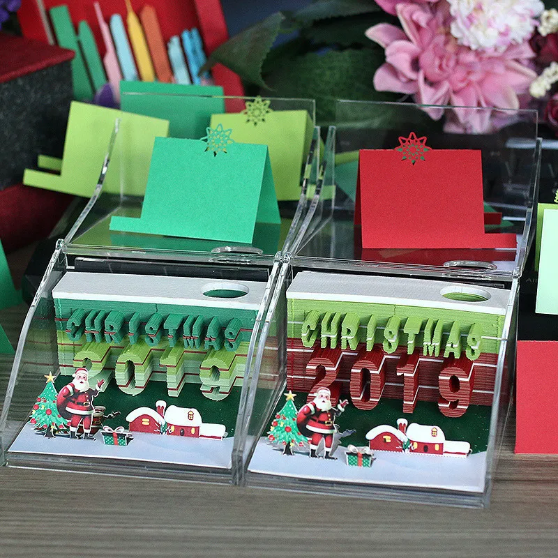 

Climemo 3D Memo Pad Art Building Block DIY Great Wall Notes Convenience Stickers Papers Card Art Crafts Surprise Christmas Gift