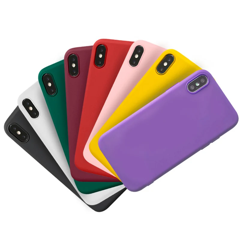 Мягкий силиконовый чехол из ТПУ для iPhone X матовая ультратонкая задняя крышка iphone 6
