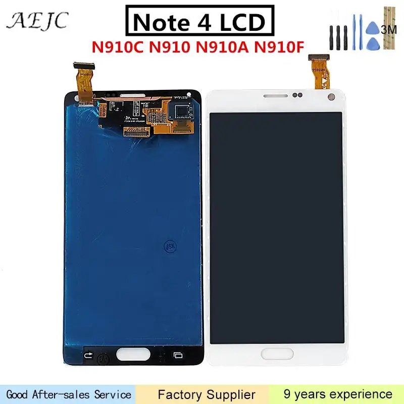 

Super OLED For Samsung Note 4 N910 N910A N910F N910H Display Touch Screen Digitizer Assembly Replace For Samsung Note4 LCD 5.7