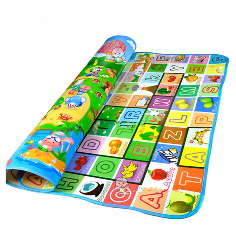 

Play Mat 180*120CM Soft Floor EVA Foam Carpet For Children Kids Toys Gift Double-Side Baby Crawling Letter Farm Puzzle Game Gym