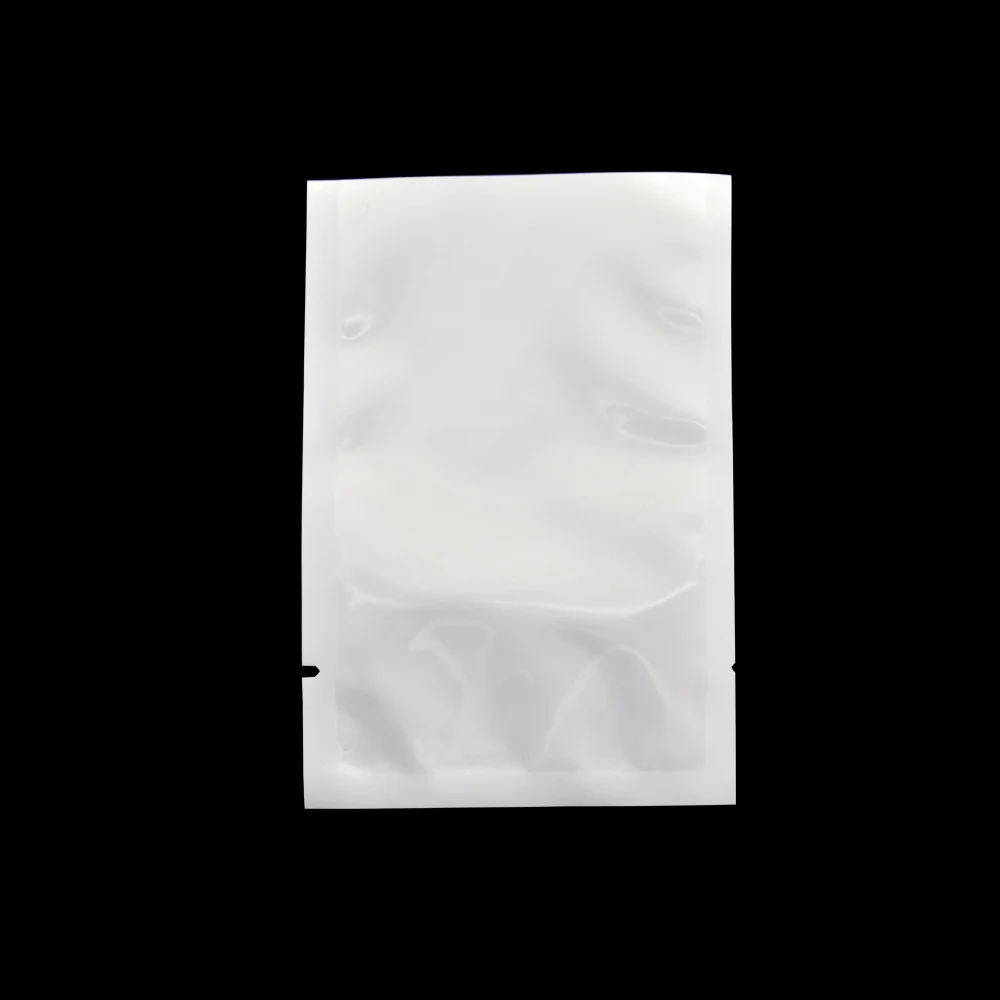 300pcs/lot 6*9cm Small Front Clear / White Plastic Open Top Bag Heat Sealable Translucent Food Grade Plastic Vacuum Poly Bags 5