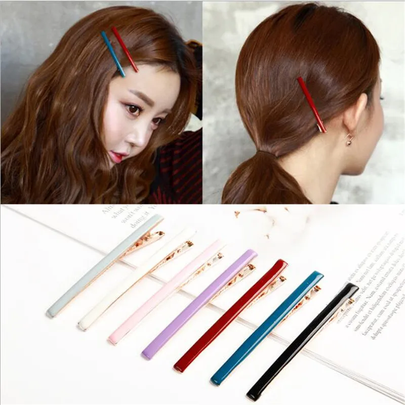 

1PC Fashion Women Colorful Solid Metal 6 CM Thick Barrettes Female Elegant Headbands Hair Clips Lady Hairpins Hair Accessories