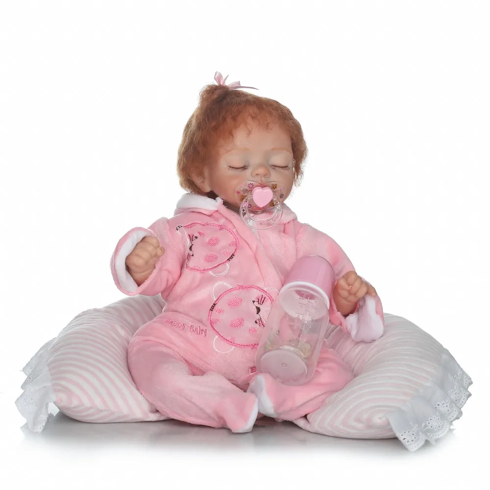 

NPKCOLLECTION More Realistic 17" Silicone Vinyl Real Soft Touch Reborn Baby New Design Children Playing Toy Christmas Sweet Baby