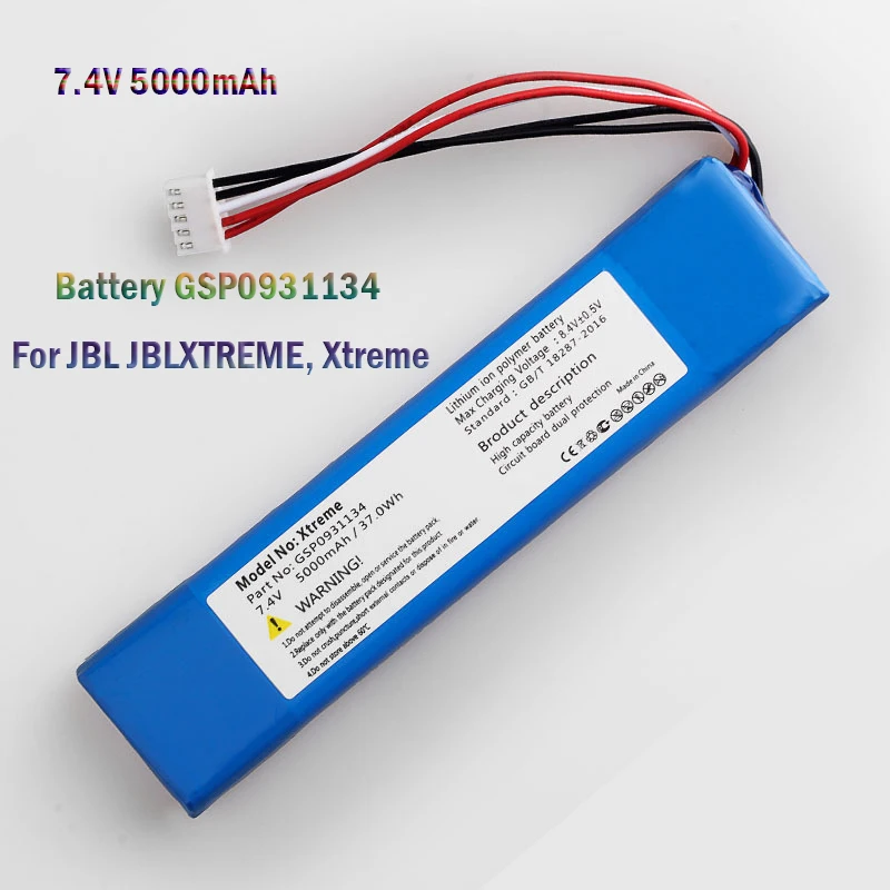 Bluetooth динамик Аккумулятор 7,4 в 5000 мАч перезаряжаемые батареи для JBL Xtreme литий-полимерный аккумулятор аварийный DIY батареи