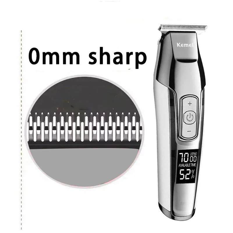 Online Kemei Barber Professional Hair Clipper LCD Display 0mm Glatze Bart Haar Trimmer für Männer DIY Cutter Elektrische Haarschnitt Maschine