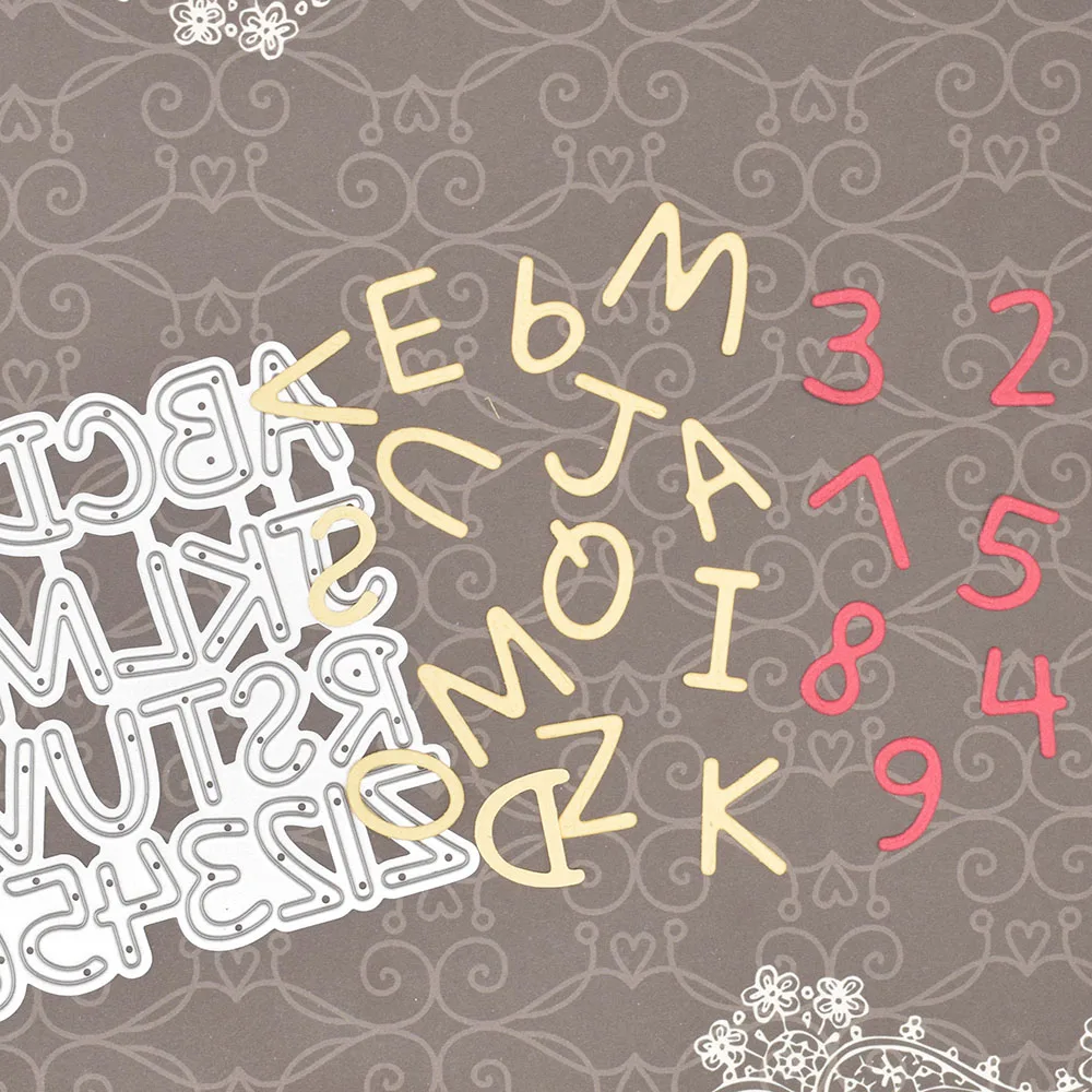 

Letters Numerals Metal Cutting Dies for Scrapbooking Card Album Decoration Card making Paper Embossing Dies
