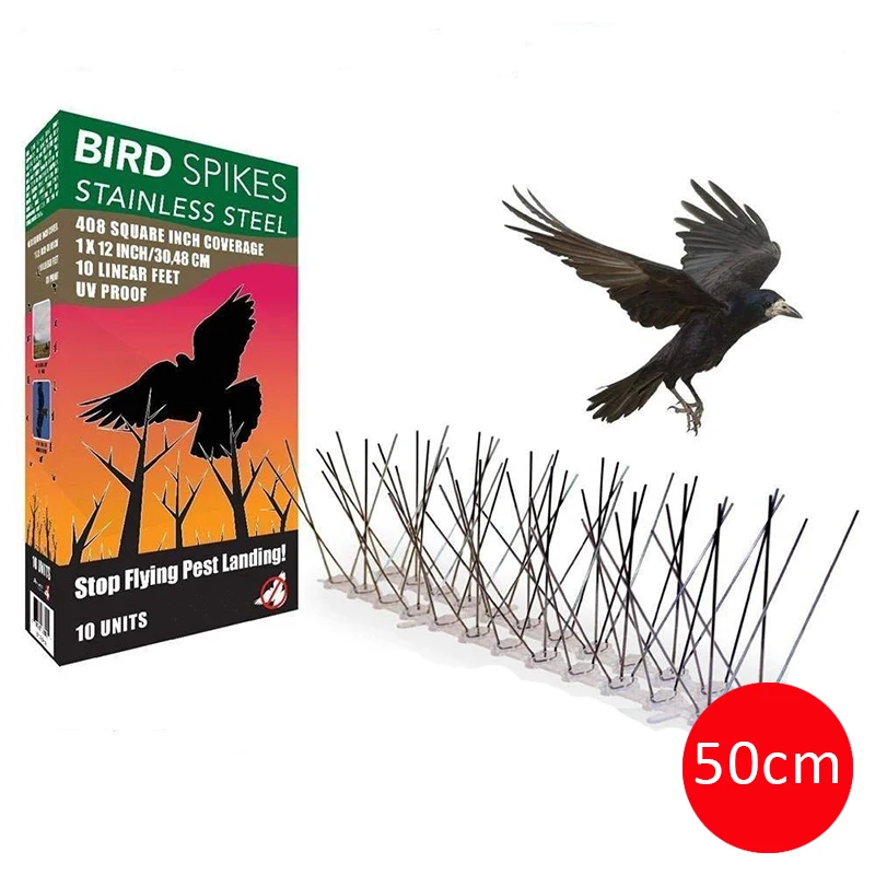 

5PCS Plastic Anti Bird and Pigeon Spikes For Rid Bird Pigeon Nails Repeller Stainless Steel Scare Bird Spikes Birds Pest Control