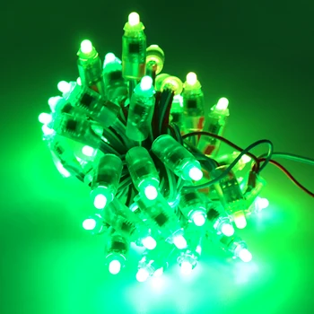 

100pcs/lot DC12V 9mm WS2811 addressable RGB led smart pixel node light,digital full color led string,waterproof IP68 rated