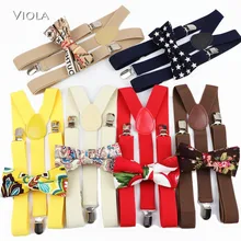 Мужские однотонные разноцветные подтяжки шикарный галстук-бабочка из льна набор Солнечный y-обратно подтяжки толстый льняной пояс с бабочками регулируемый галстук-бабочка аксессуар