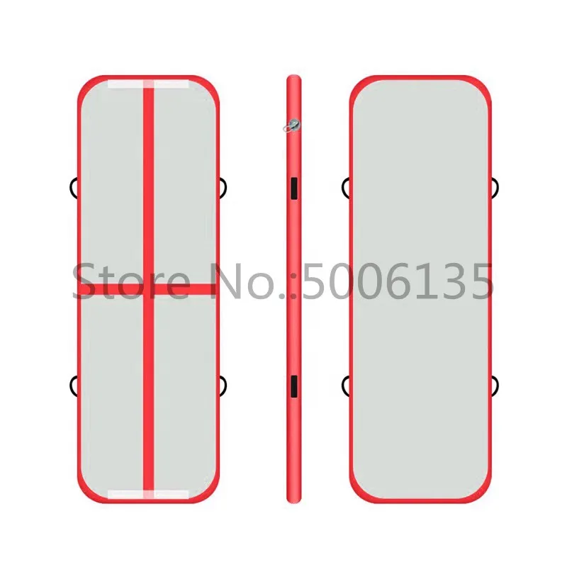 5 м надувные Дешевые гимнастические Матрасы для тренажерного зала с барабаном Airtrack напольные поворотные воздушные дорожки для продажи - Цвет: red