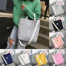 Женская сумка, однотонные холщовые сумки, простой клапан, сумка-мессенджер, большие вместительные сумки, школьные сумки для подростков, сумка женская Feminina