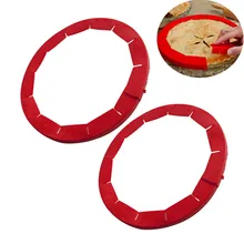 2 шт. Регулируемый силиконовый Pie Crust Shield Fit 8,5 дюймов 11,5 Rimmed блюдо термостойкие пирожные инструменты красный 2O81130
