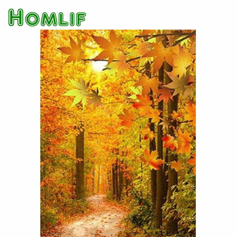 Алмазная мозаика HOMLIF с осенним пейзажем из смолы алмазная живопись | Алмазная мозаика -33003521981