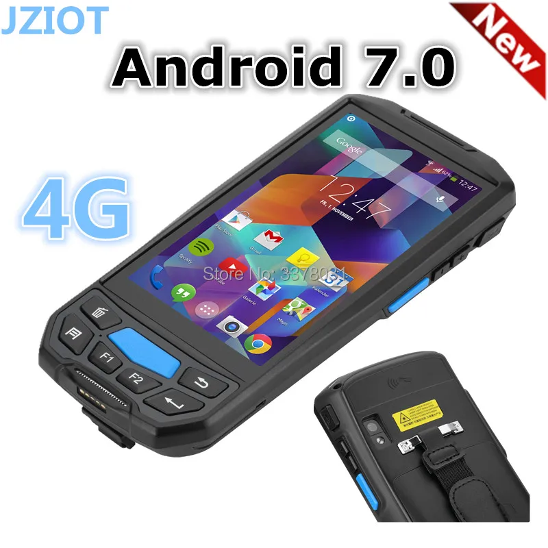 5-дюймовый сенсорный экран 4G LTE wifi Bluetooth pda надежный сканер штрихкода android Ручной