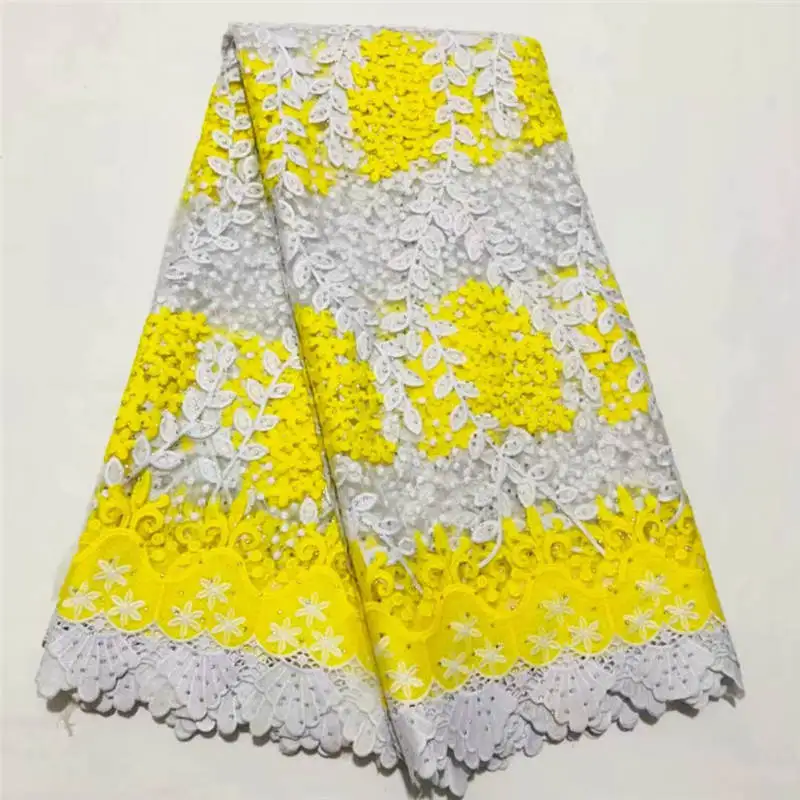 

DF!African Lace Fabric High Quality French Net Embroidery Tulle Lace Nigerian Stone Fabric For Wedding Party Dress ! L62005