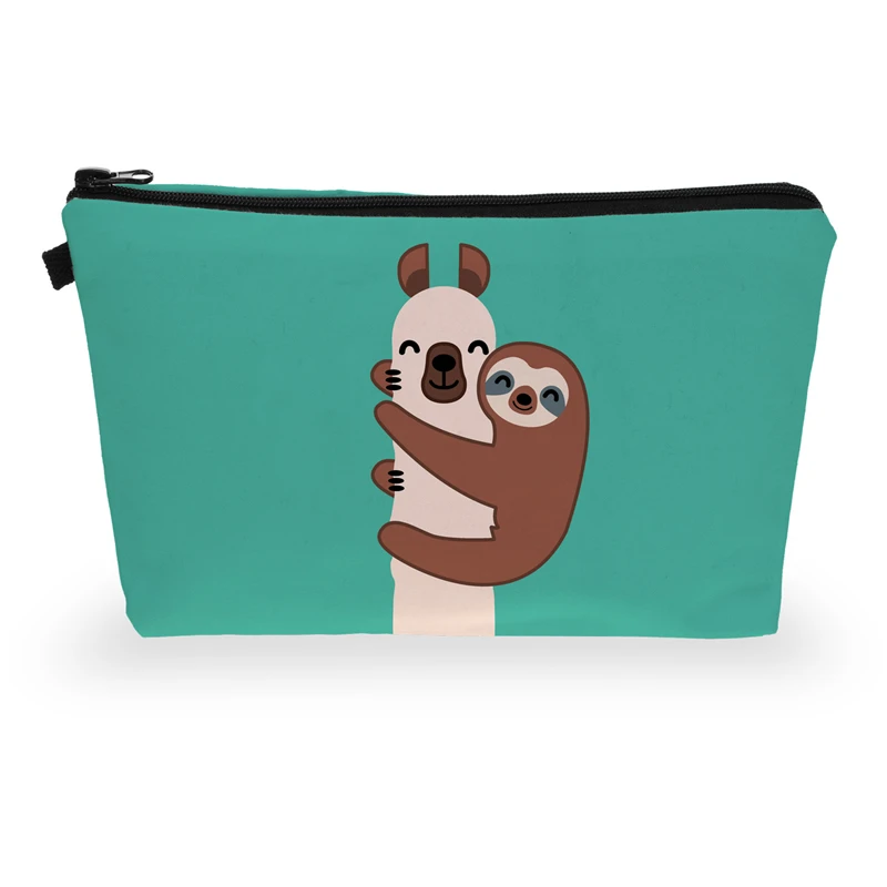 PURDORED 1 pc Alpaca Cosmetic Bag Women 3D Printing Makeup Bags Travel Cosmetic Organizer Toiletry Bag Neceser  Dropshipping