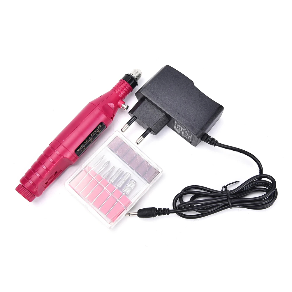 1 Set Nail Art Electric Grinding Machine Pen Toenail Drill Bits File