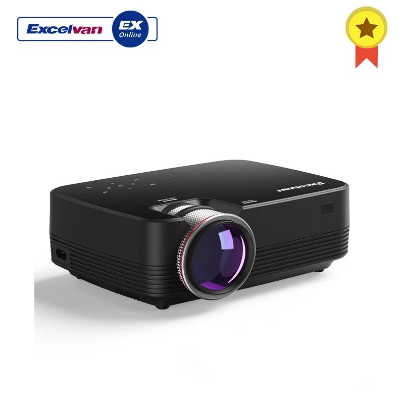 Excelvan Q6 مصغرة جهاز عرض (بروجكتور) ليد 1800 التجويف لوحة اللمس المحمولة الوسائط المتعددة فيديو Projecyor 1080 P HDMI VGA USB المسرح المنزلي لنا المكونات