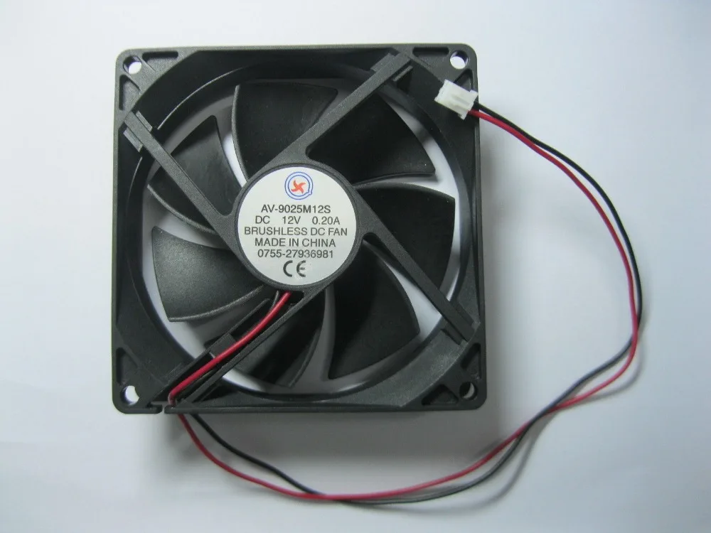 

1 pcs Brushless DC Cooling Fan 7 Blade 12V 9025S 90x90x25mm 2 Wires