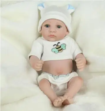 

full body silicone reborn dolls Mini Reborn Baby Doll 10 inch Vinyl Baby Alive Toys Girls Gift Silicone Reborn Baby Dolls