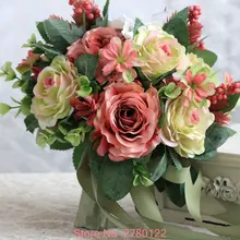 Высокое качество красоты красочные кораллы бисером свадебные букеты Свадебные букеты buque de noiva Моделирование цветы