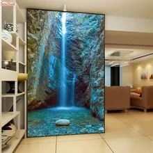 Водопад 8d хрустальные шелковые фрески настенная бумага 3d контактная настенная бумага s домашний декор настенная бумага s для гостиной Детская самоклеящаяся